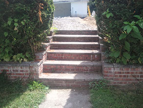 Staircase concrete pavers, wappingers falls ny